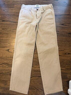 Joseph Abboud Men's Tan Flat-Front Chinos
